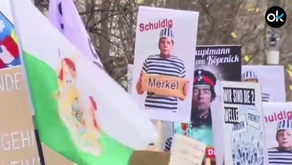 Cañones de agua y detenidos durante una protesta en Berlín