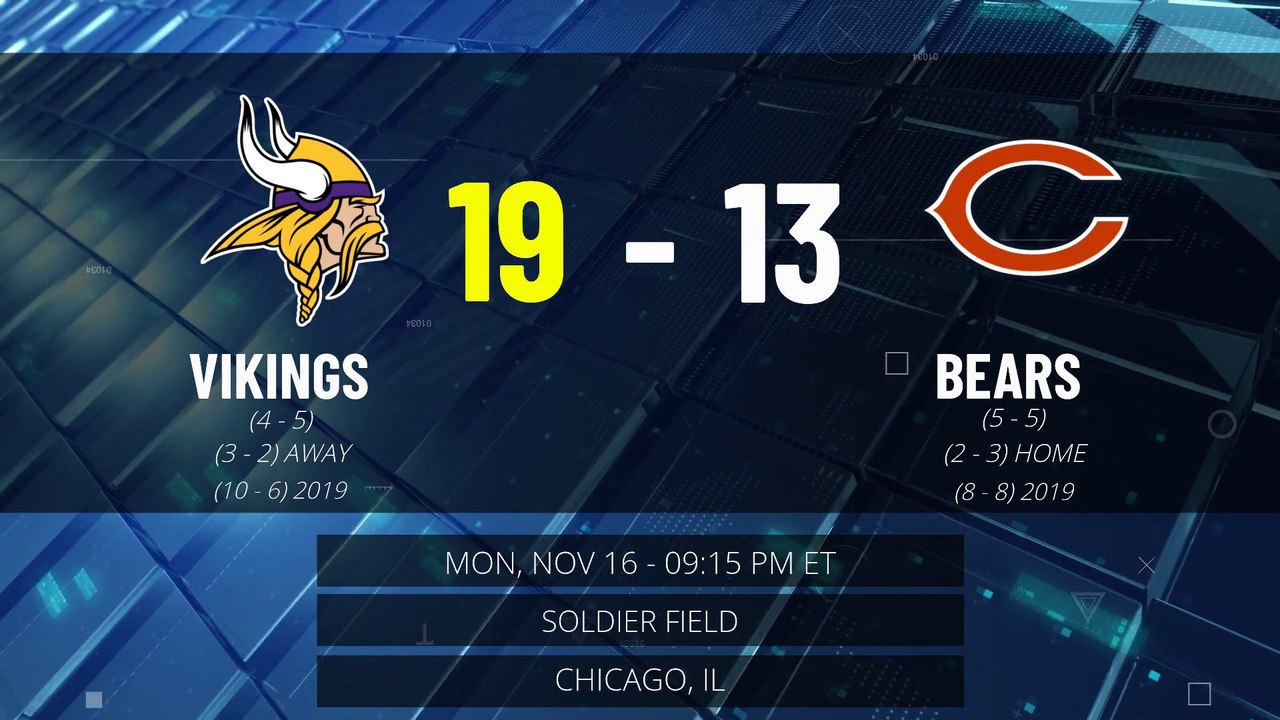 Vikings @ Bears Game Recap for MON, NOV 16 - 09...