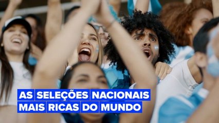 As seleções nacionais com o maior valor de mercado