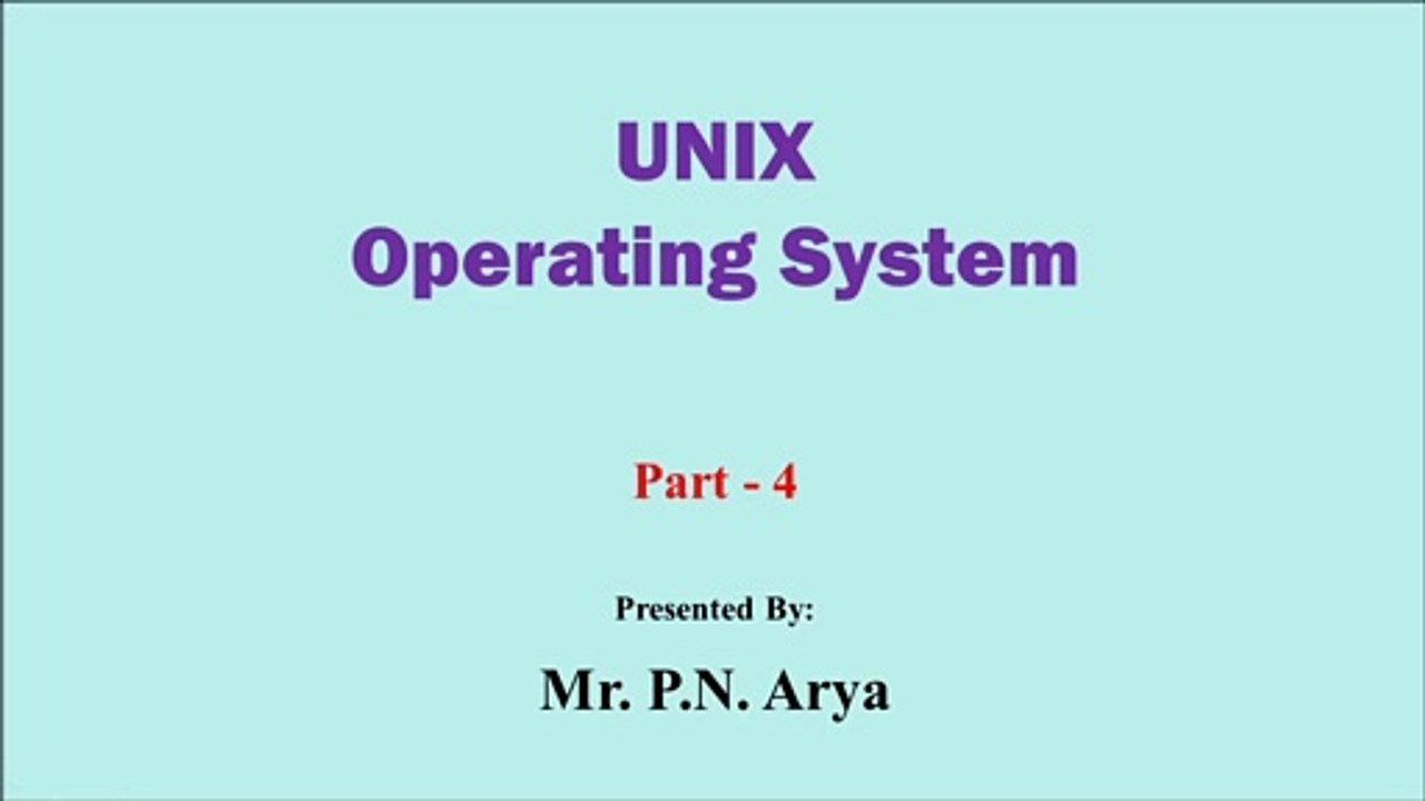 UNIX Operating System Part 4 | UNIX Commands in Hindi | UNIX in Hindi for beginners | By Prem Sir | PremnArya | PN Arya