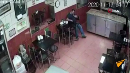 Hırsızın rahatlığı pes dedirtti