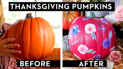 Beautiful DIY Thanksgiving Pumpkins 4 Ways