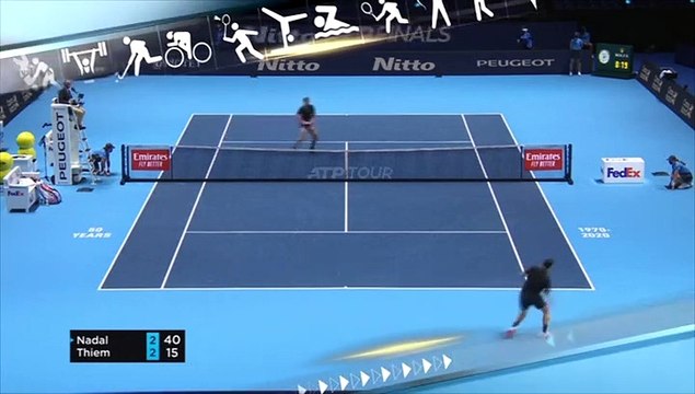 [스포츠영상] 나달 발 묶은 팀의 절묘한 발리