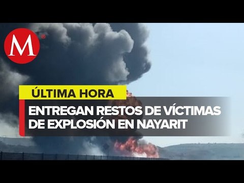 Fiscalía de Nayarit entrega cuerpos de 9 fallecidos en explosión de pipa
