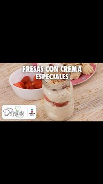 Receta fresas con crema | Cómo hacer fresas con crema | Cocina Delirante