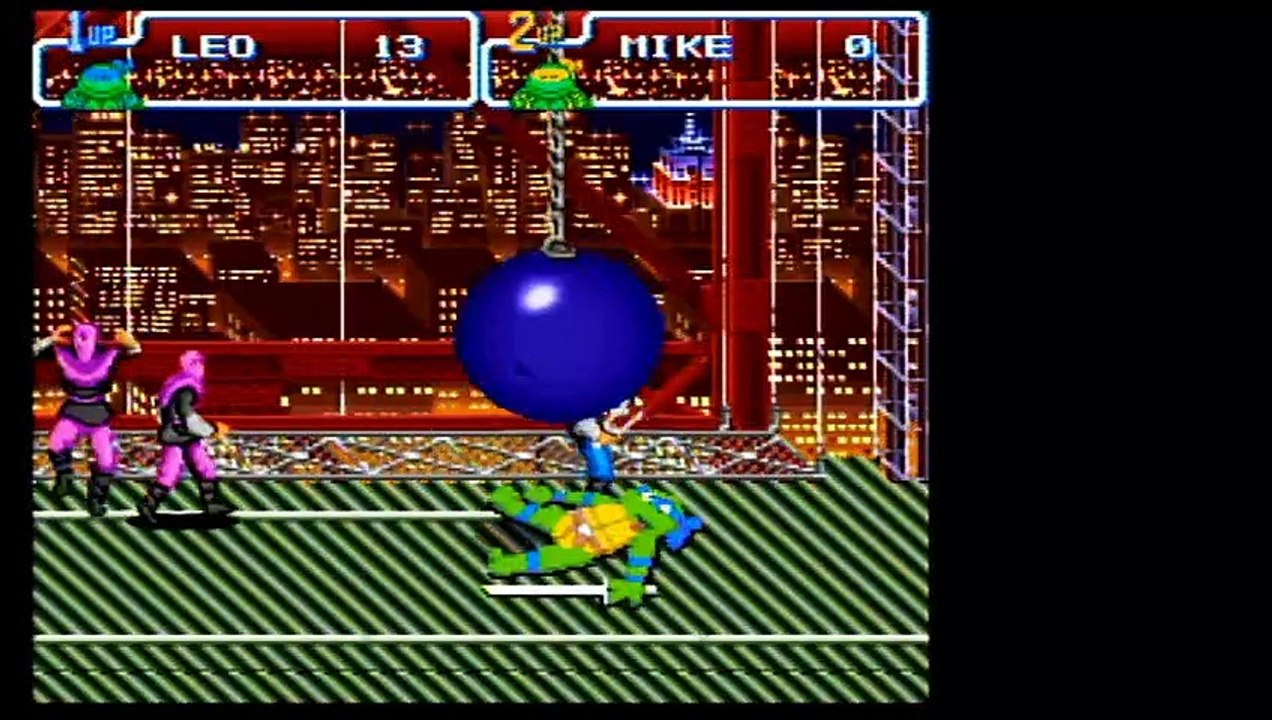 Teenage Mutant NInja Turtles - Turtles in Time - Super Famicom (Japanese version) (playing in an original console) - first attempt