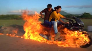 चलती गाड़ी में लगा दी आग - Ghost Rider Bike 100% Real