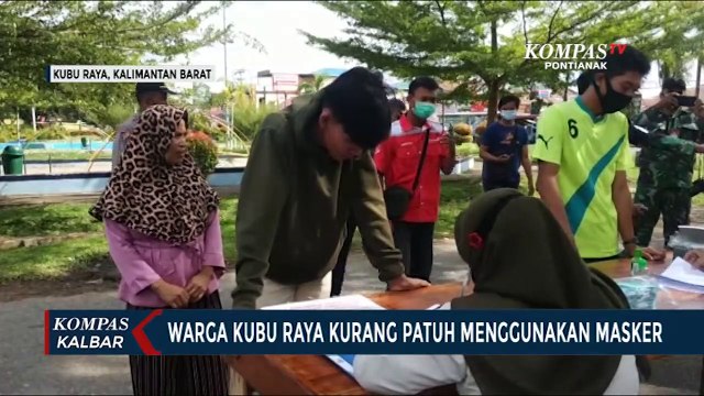 Razia Prokes, Banyak Warga Kubu Raya yang tak Patuh Gunakan Masker