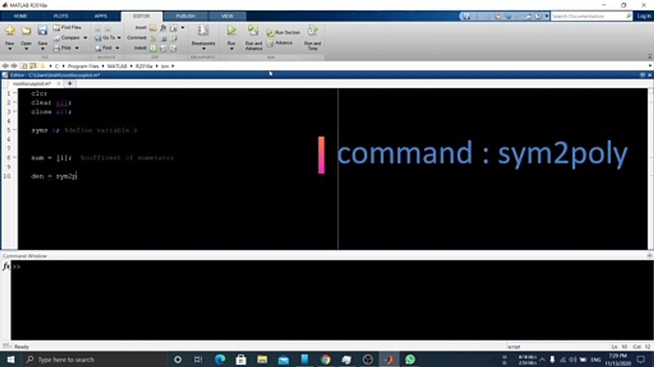 Root locus in MATLAB | Control system MATLAB tutorials