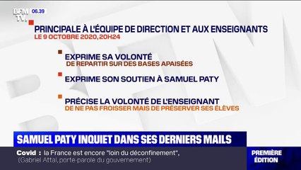 Descargar video: Conflans-Sainte-Honorine: dans ses derniers mails, Samuel Paty faisait part de son inquiétude