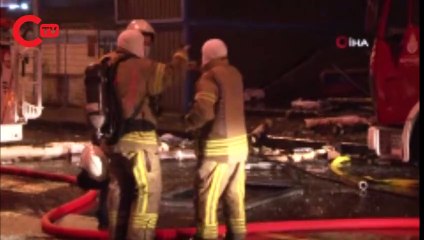 Bahçelievler'de iş yerinde yangın sonrası patlama