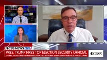 Senate Intelligence Committee's top Democrat reacts to Trump firing election security official