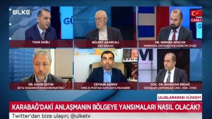 Uluslararası Gündem - Bülent Akaracalı | Serhan Afacan | Ramazan Erdağ | Kadir Üstün | Ceyhun Aşirov | 18 Kasım 2020