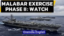 Malabar exercise 2020: Watch operation footage from Indian Navy | Oneindia News