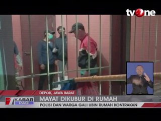 Diduga Ada Mayat, Polisi Gali Ubin Rumah Kontrakan