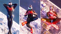 Jumping From The Highest Point w_All Suits - Spider-Man Miles Morales