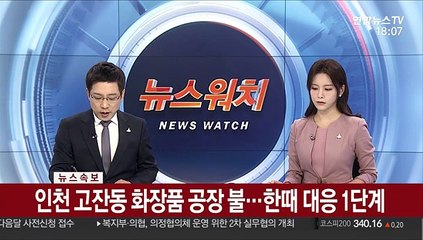 [속보] 인천 고잔동 화장품 공장 불…한때 대응 1단계