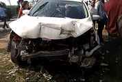 लखीमपुर खीरी: अनियंत्रित कार खड़ी ट्राली से टकराई, एक की मौत, तीन लोग घायल