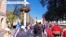 US election - Pro-Trump demonstrators chant 'Stop the steal' outside Georgia governor's mansion
