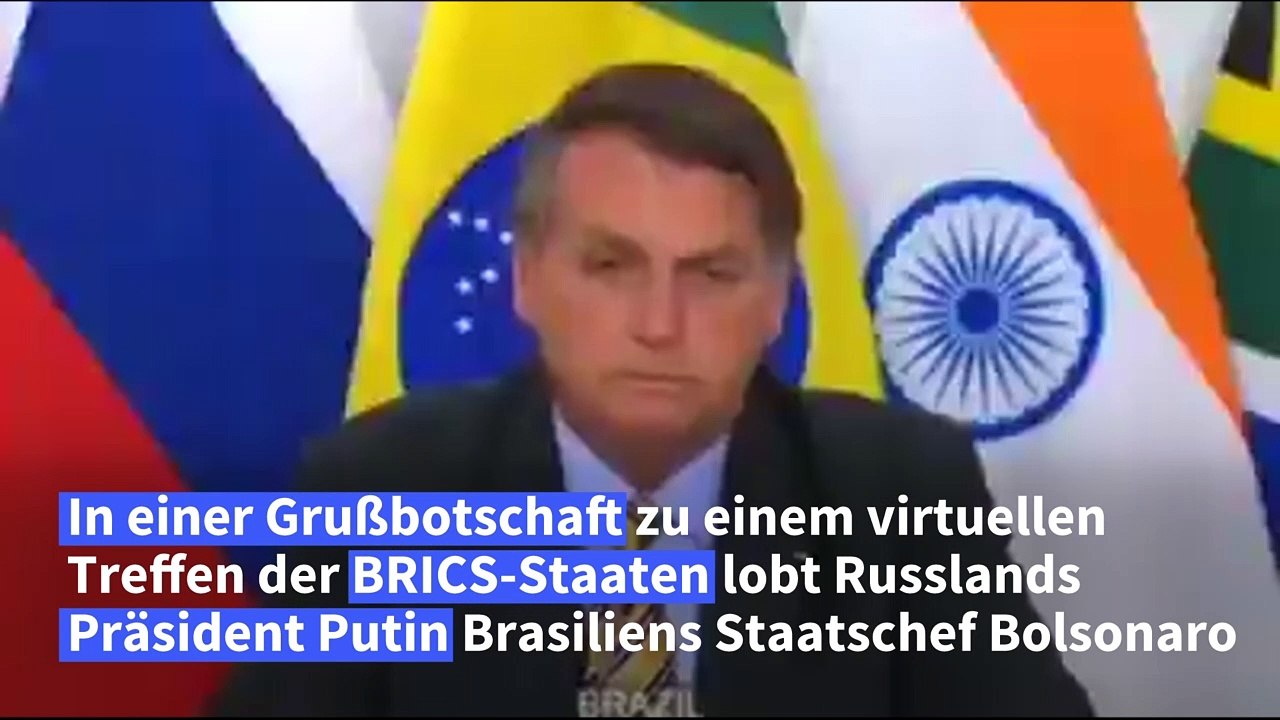 Neue bromance? putin überhäuft bolsonaro mit komplimenten