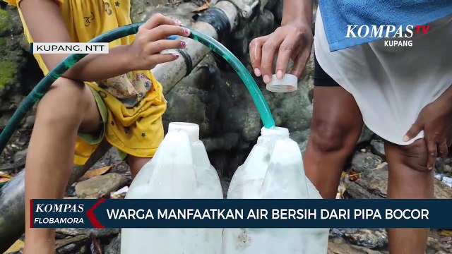 Krisis Air Bersih, Warga Manfaatkan Air Dari Pipa Bocor