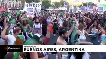Pro-abortion protest as Argentina mulls legalising terminations