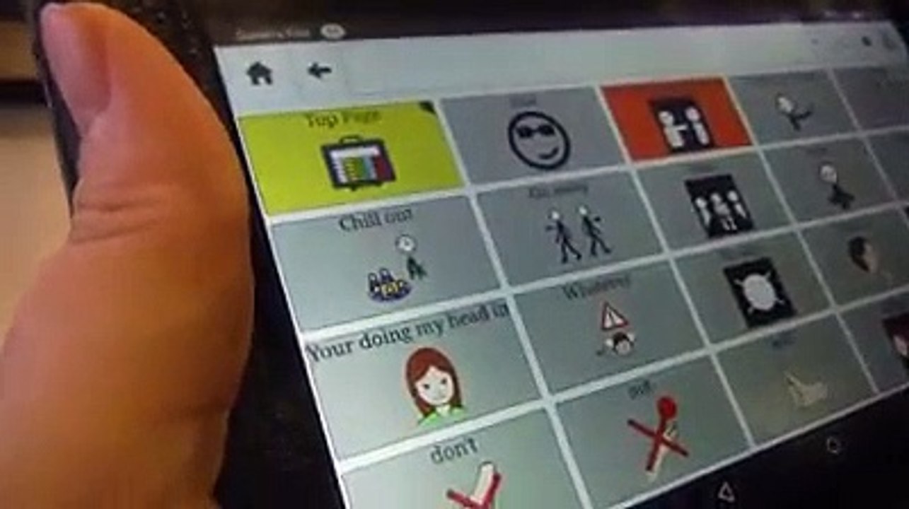 Adult with Autism learning to request négative using coughdrop