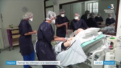 Coronavirus : des infirmiers se forment avec assiduité à la réanimation