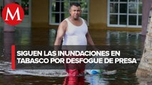 Nuevas inundaciones afectan a miles de habitantes en Jalpa, Tabasco