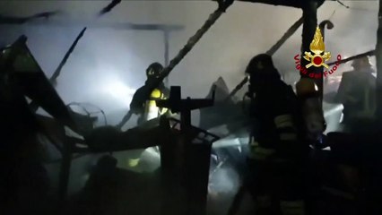 Capannori (LU) - Incendio in una palestra di Marlia (19.11.20)