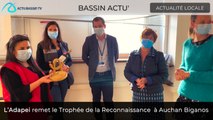 Bassin Actu ' L’Adapei remet le Trophée de la Reconnaissance  à Auchan Biganos
