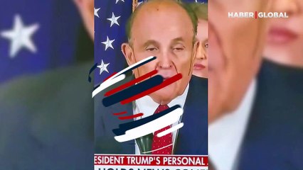 Trump'ın avukatının zor anları! Basının önünde ter döktü, saç boyası aktı