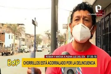 Vecinos de Chorrillos protestan ante ola de inseguridad