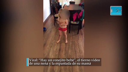 Viral: “Hay un conejito bebé”, el tierno video de una nena y la espantada de su mamá