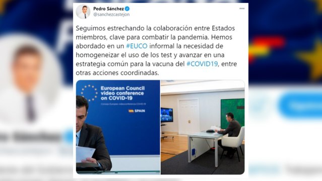 Sánchez apuesta por una desescalada coordinada a nivel europeo para evitar una tercera ola