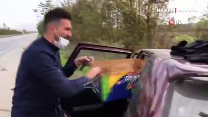 D-100 karayolunda ilginç olay, görenler şoke oldu