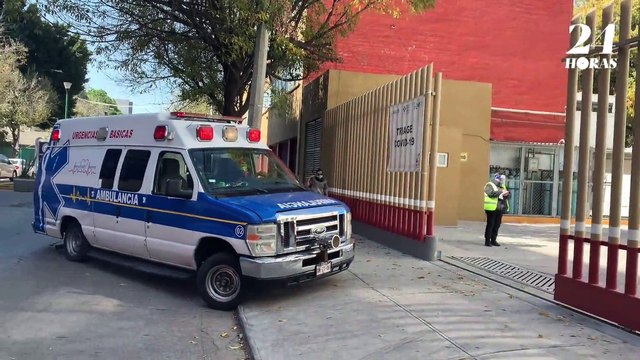 Así llegan las ambulancias que trasladan pacientes de Covid-19 a las instalaciones del Hospital General