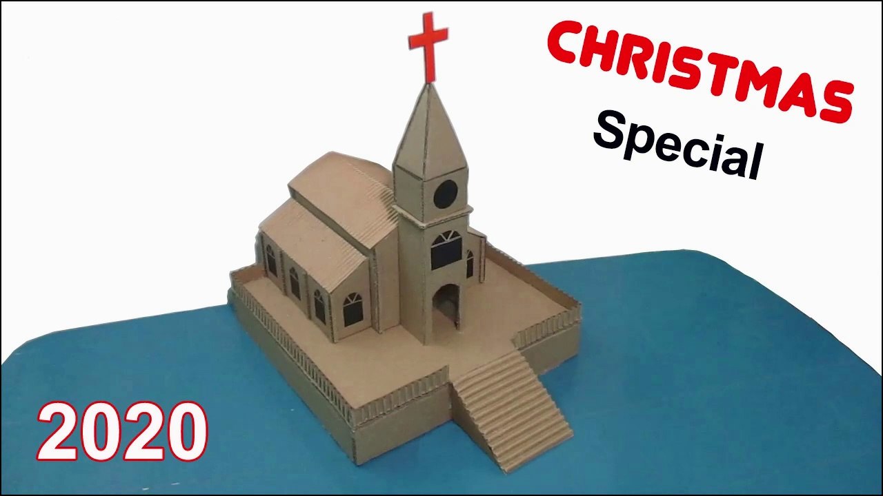 DIY Cardboard Church | Cardboard Christmas Crafts Ideas 2020 |  How to Make Church Using Cardboard | Cardboard Crafts Ideas