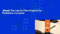 [Read] The Law (in Plain English) for Publishers Complete