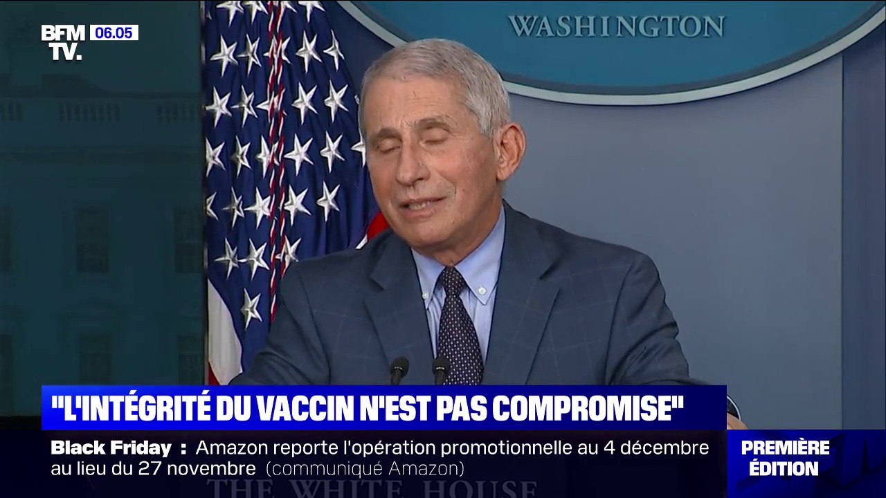 Covid-19: le Dr Anthony Fauci assure que "le rapide processus de production n'a pas compromis l'intégrité scientifique du vaccin"