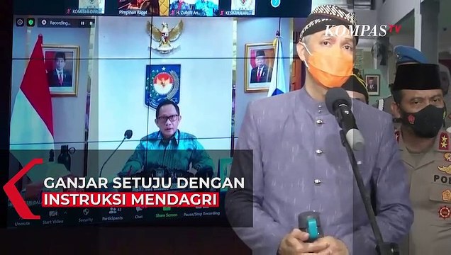 Ganjar Pranowo Setuju Dengan Instruksi Mendagri, Kepala Daerah Dicopot Jika Langgar Prokes