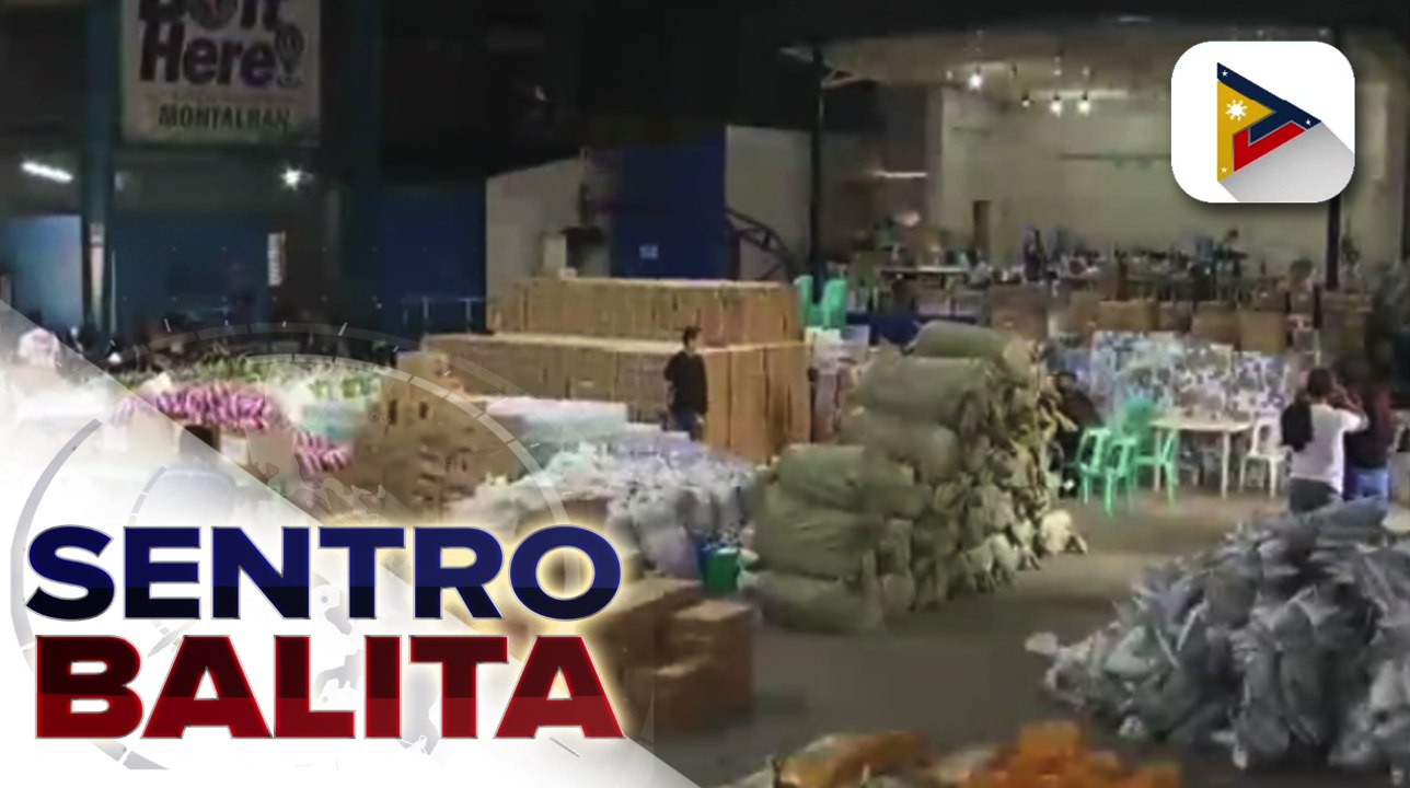 Montalban LGU, puspusan ang pagre-repack ng relief goods para sa mga nasalanta ng bagyo; Iba't ibang mga grupo, tumutulong sa repacking at clearing ops