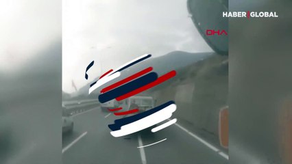TEM'de korku saçan çekici saniye saniye kamerada