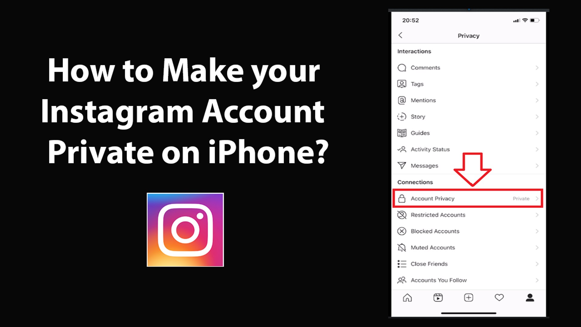 How to Make your Instagram Account Private on iPhone?