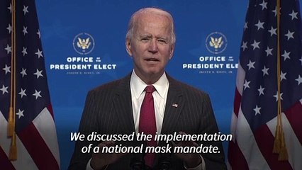 Biden says universal masking a 'patriotic duty' in Covid fight