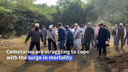 Cemeteries struggle as India virus cases hit nine million