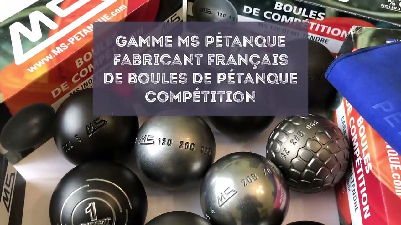 Présentation de la gamme #MS, boules de pétanque avec technologie  Anti-Rebond embarquée - Vidéo Dailymotion