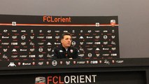 Christophe Pelissier, entraîneur du FC Lorient avant le déplacement à Lille