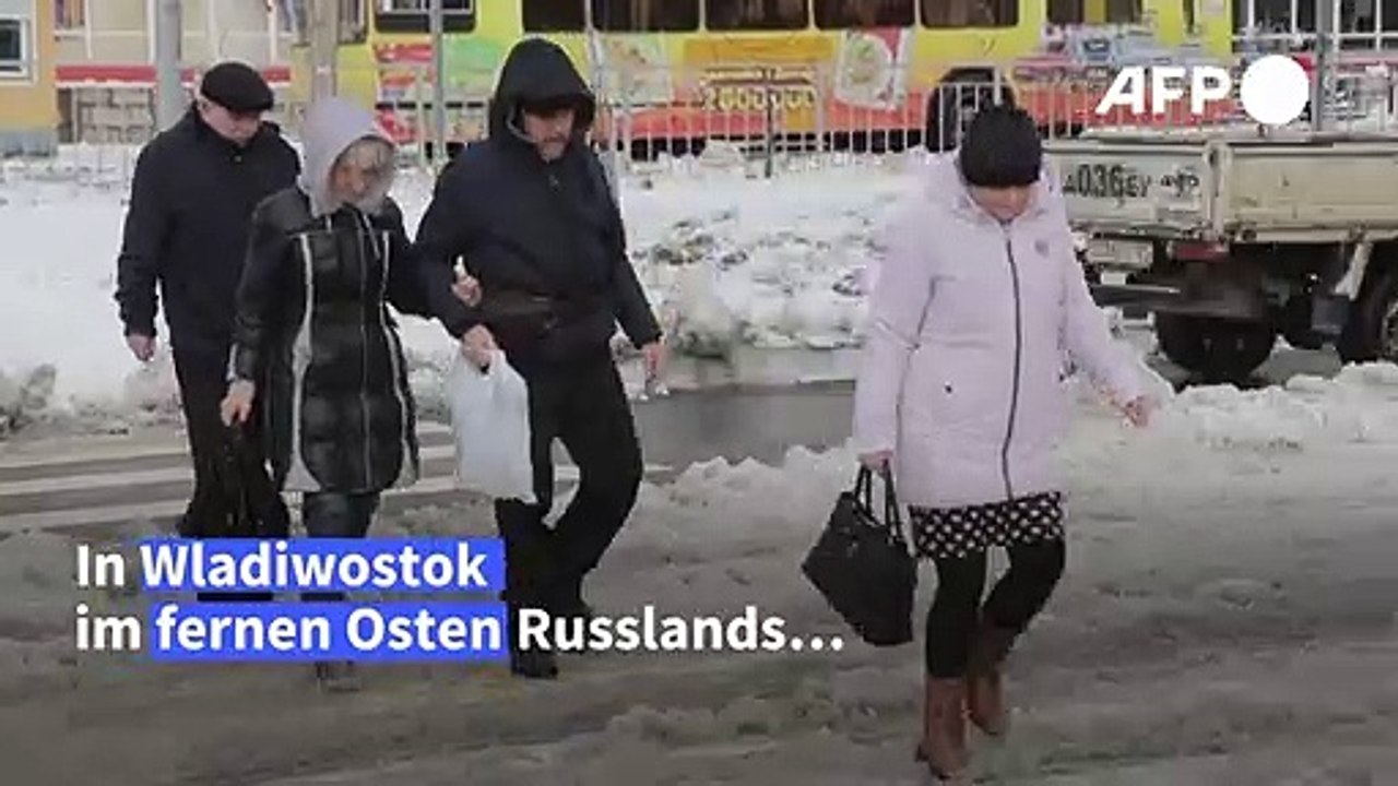 Eisregen legt Wladiwostok lahm
