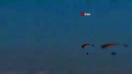 Türk paraşütçü rüzgara kapılınca ülke değiştirdi